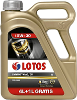 Моторное масло Lotos Synthetic A5/B5 SAE 5W30 (4+1л) - 