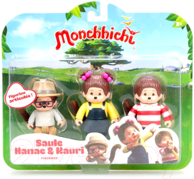 Набор фигурок коллекционных Monchhichi Каури, Ханна, Вилли 3 в 1 / 81504