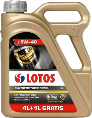 Моторное масло Lotos Synthetic Turbodiesel SAE 5W40 (4+1л)
