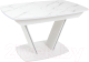 Обеденный стол Аврора Дрезден 80x130-161.5 (камень белый/белый) - 