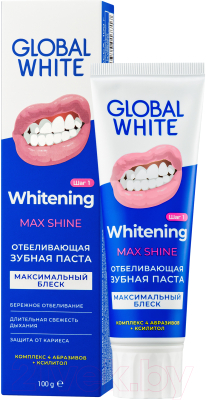 Зубная паста Global White Max Shine отбеливающая (100мл)