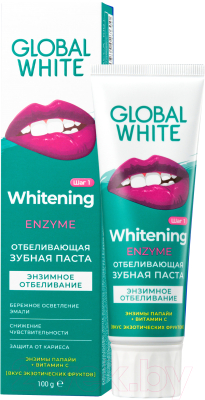 Зубная паста Global White Энзимное отбеливание (100мл)