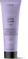 Тонирующая маска для волос Lakme Teknia White Silver для осветленных светлых и седых волос (250мл) - 