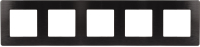 Рамка для выключателя ЭРА 12-5105-06 / Б0052544 (сатин/черный) - 