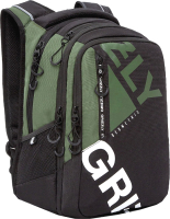 Школьный рюкзак Grizzly RU-138-2 (черный/хаки) - 