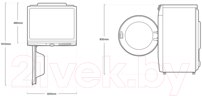 Стирально-сушильная машина Samsung WD80A6L48BE/LP