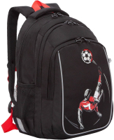 Школьный рюкзак Grizzly RB-252-4 (черный/красный) - 