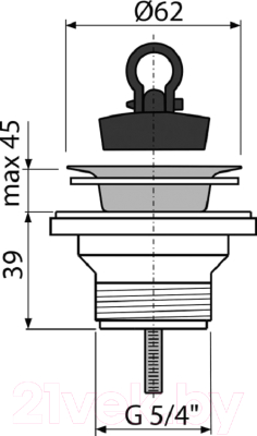 Донный клапан Alcadrain A31 (с решеткой)