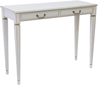 Консольный столик Мебелик Васко В 91Н (белый ясень/золото) - 