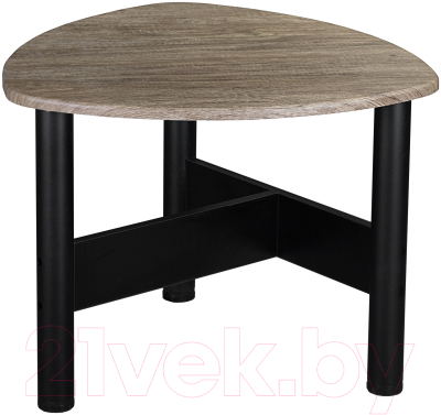 Журнальный столик Мебелик Саут 3Д (черный/палисандр натуральный)