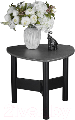 Журнальный столик Мебелик Саут 1Д мини (черный/серый бетон)
