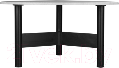 Журнальный столик Мебелик Саут 1Д (черный/дуб дымчатый)