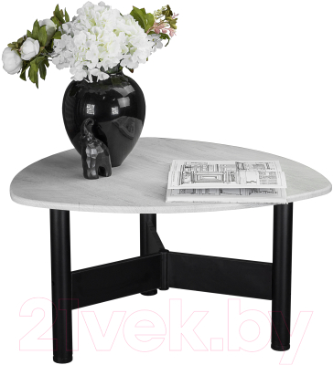 Журнальный столик Мебелик Саут 1Д (черный/дуб дымчатый)