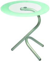 Журнальный столик Мебелик Дуэт 5  (металлик/прозрачный) - 
