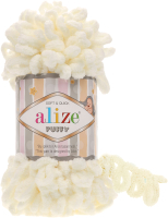 Пряжа для вязания Alize Puffy 100% микрополиэстер / 62 (9.2м, молочный) - 