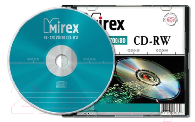 Диск CD-RW Mirex 700Мб SlimCase / UL121002A8S