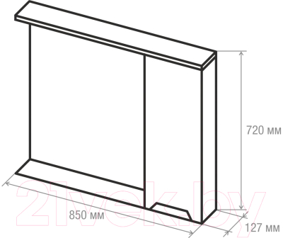 Шкаф с зеркалом для ванной AV Engineering Allegretto 85 / AVE4444324