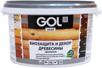 Пропитка для дерева GOL Wood Aqua Защитно-декоративная (2.5кг, тик) - 