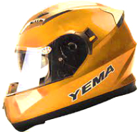 Мотошлем Yema YM-829 (M, оранжевый, затемненный визор) - 
