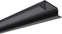 Профиль для светодиодной ленты Apeyron Electrics Прямой 08-02 (2м, черный) - 