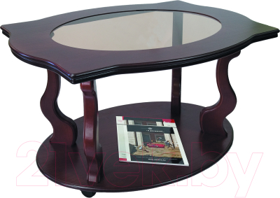 Журнальный столик Мебелик Берже 3С (темно-коричневый)