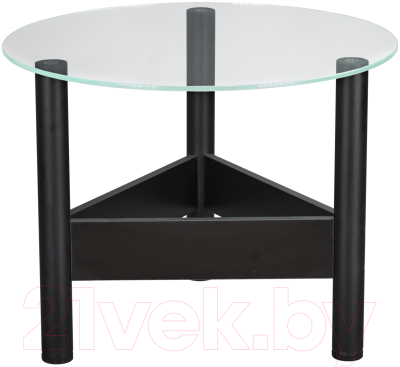 Журнальный столик Мебелик Саут 9С (черный/прозрачный)