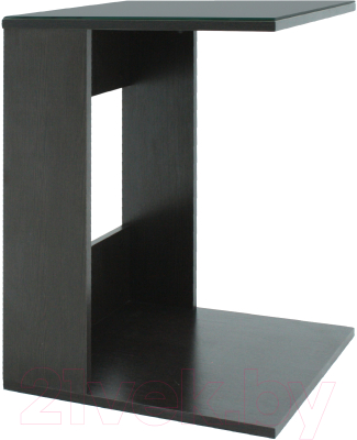 Приставной столик Мебелик BeautyStyle 3 (венге/стекло черное)