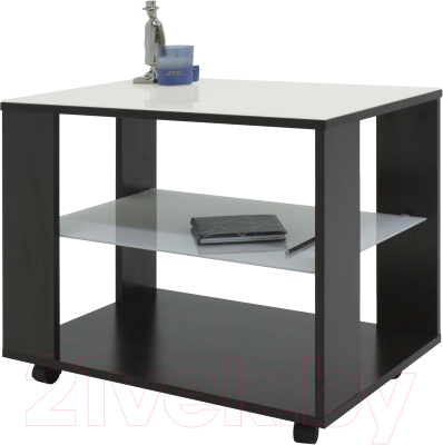 Журнальный столик Мебелик BeautyStyle 5 (венге/стекло белое)