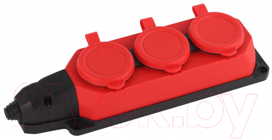 Колодка удлинителя ЭРА K-3e-RED-IP44 / Б0044552