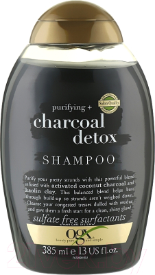 Шампунь для волос OGX Detox с кокосовым углем и каолином (385мл)