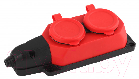 Колодка удлинителя ЭРА K-2e-RED-IP44 / Б0044551