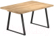 Обеденный стол Васанти Плюс Лофт 120-160x80 (дуб небраска/каркас черный) - 