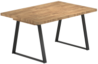 Обеденный стол Васанти Плюс Лофт 120-160x80 (дуб канзас/каркас черный) - 