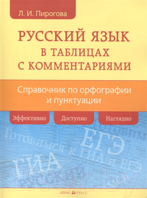 Учебное пособие Айрис-пресс Русский язык в таблицах с комментариями