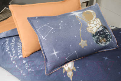 Комплект постельного белья Sarev Поплин Евро / N218 Space Star Fancy (V1)