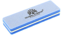 Баф для ногтей Global Fashion 180/240 прямоугольник  (синий) - 
