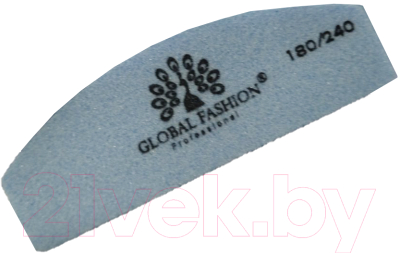 Баф для ногтей Global Fashion 180/240 (синий)