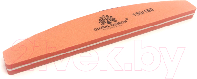 Баф для ногтей Global Fashion Пилочка 150/150 (оранжевый)