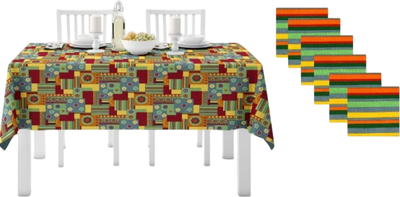 Комплект столового белья Мари Санна Орнамент + 6 салфеток / 9015-1+9017-1 (150x150) - 