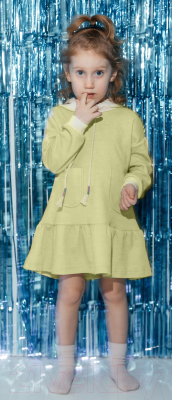 Платье детское Keka С капюшоном / 5861 (зеленый, р.116)