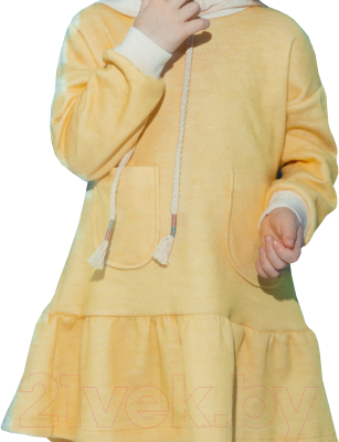 Платье для малышей Keka С капюшоном / 5861 (желтый, р.104)