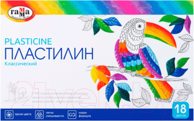Пластилин ГАММА Классический / 281035 (18цв)