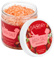 Соль для ванны Savonry Клубника (600г) - 