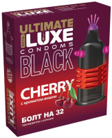 Презервативы LUXE Black Ultimate Болт на 32 Вишня / 4722lux - 