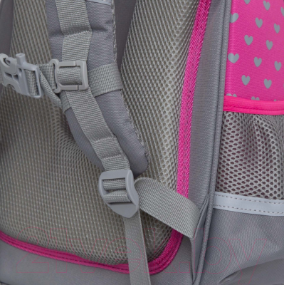 Школьный рюкзак Grizzly RAz-286-13 (серый/розовый)