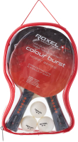 Набор для настольного тенниса Roxel Colour Burst (2 ракетки + 3 мяча) - 