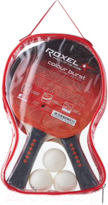 Набор для настольного тенниса Roxel Colour Burst (2 ракетки + 3 мяча)