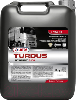 

Моторное масло Lotos, Turdus Powertec 5100 SAE 10W40