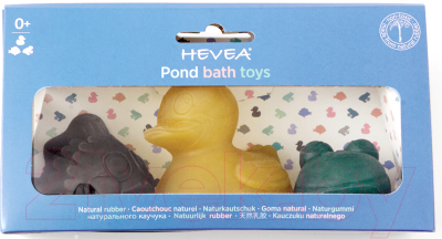 Набор игрушек для ванной Hevea Pond Animals (цветной)