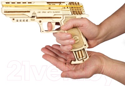 Пистолет игрушечный Ugears Вольф-01 / 70047